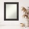 Amanti Art Non-Beveled Wall Mirror, Rustic Plank Espresso Frame